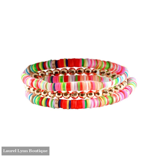 Colorful Bracelet Stack - VLJ1753-MULTI - Laurel Lynn Boutique