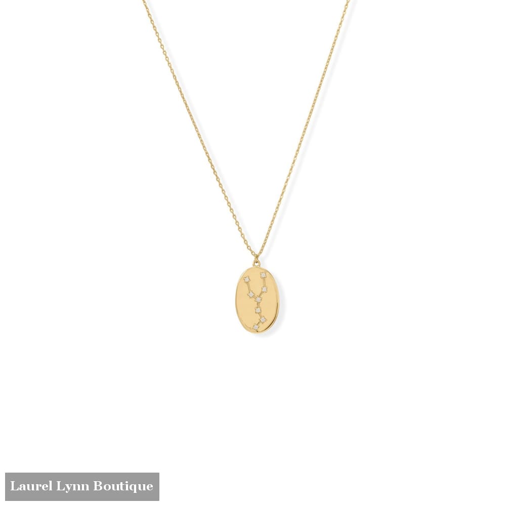 Cosmic Constellations! 16 + 2 Taurus Oval Coin Necklace - 34375-TAU - Liliana Skye