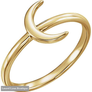 Crescent Moon Ring - 14K Yellow Gold / 5 - Stuller - Blairs Jewelry & Gifts