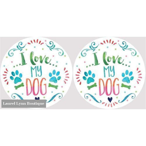 Dog Car Coaster Set #4051 - Clementine Design - Blairs Jewelry & Gifts