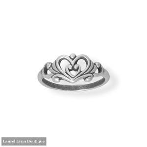 Double Heart and Swirl Design Ring - 83946-10 - Liliana Skye