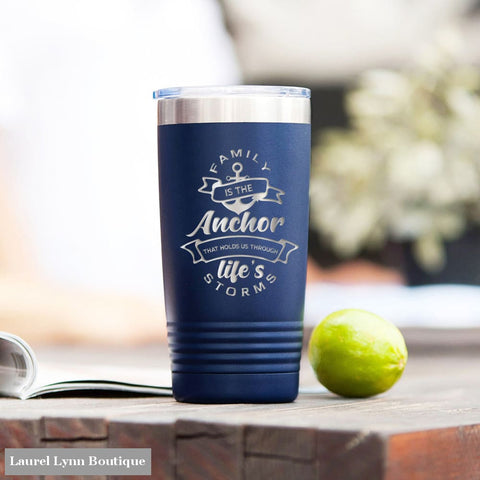 Family Anchors the Soul Navy 20oz Insulated Tumbler - TWB20-ANCHFAM-NAVY - Viv & Lou