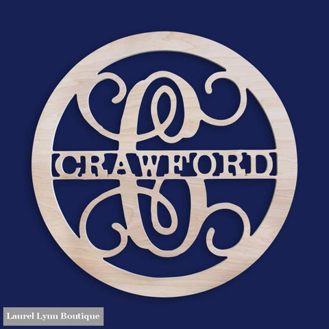 Family Name Monogram Wall Art - ALWD-FAMNAME - Viv & Lou