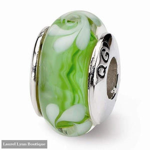 Green Glass Bead - Qrs655 - Reflection Beads - Blairs Jewelry & Gifts