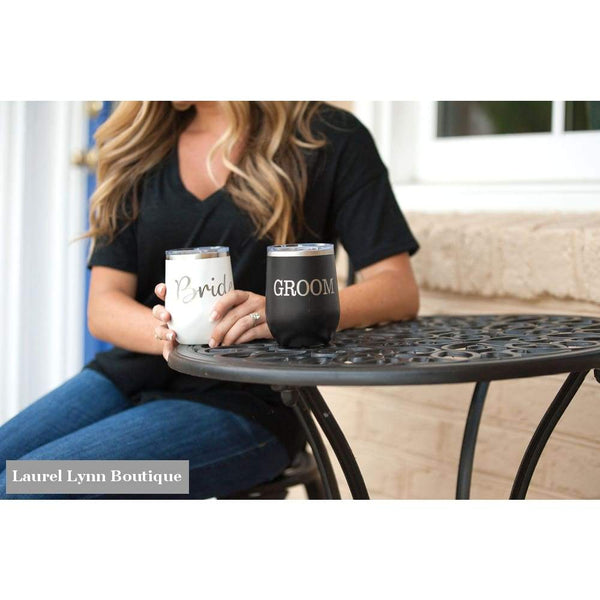 Groom Wine Tumbler - TWB12-GROOM-TEAL-1 - Viv & Lou