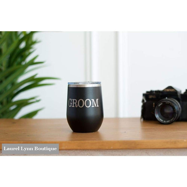 Groom Wine Tumbler - TWB12-GROOM-TEAL-1 - Viv & Lou
