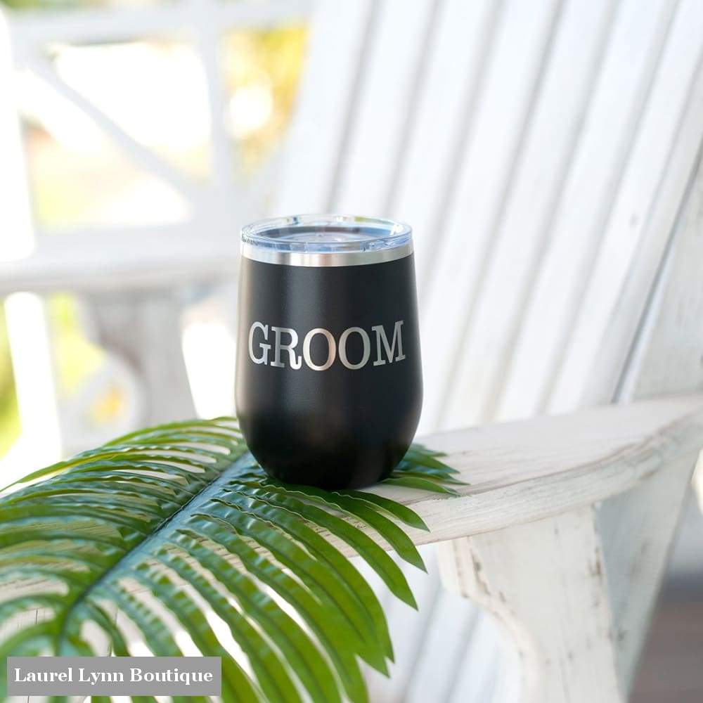 Groom Wine Tumbler - TWB12-GROOM-TEAL-1 - Viv & Lou