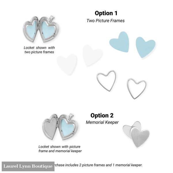 Heart Memorial Keeper Locket with Cross - 74654 - Liliana Skye