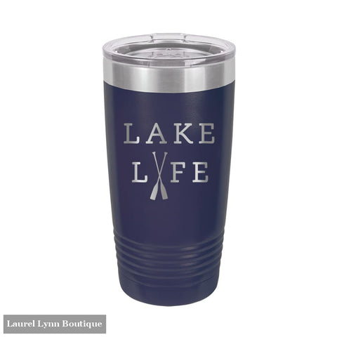Lake Life Navy 20oz Insulated Tumbler - TWB20-LAKELIFE-NAVY - Viv & Lou