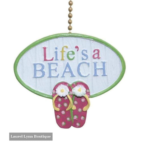 Lifes A Beach Fan Pull - Clementine Design - Blairs Jewelry & Gifts