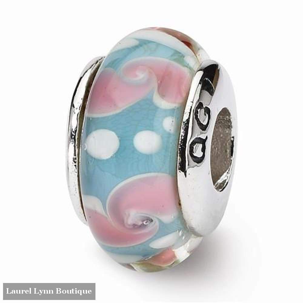 Light Blue Glass Bead - Qrs681 - Reflection Beads - Blairs Jewelry & Gifts