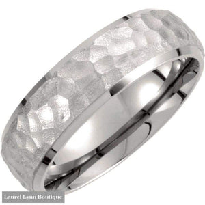 Mens Titanium Hammered Wedding Band - Tit954 - Laurel Lynn Boutique - Blairs Jewelry & Gifts