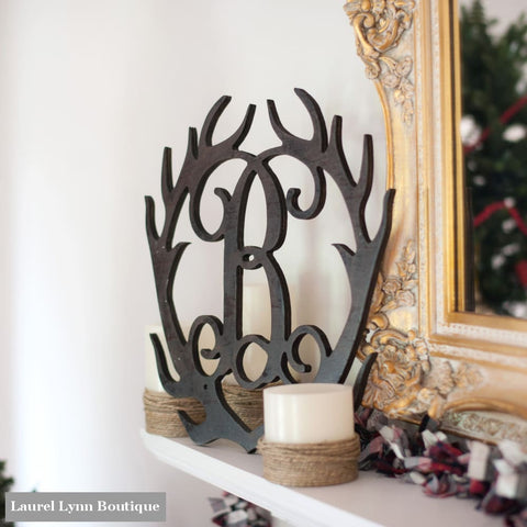 Monogram Wall Art - Antlers - ALWD_ANTLERS - Viv & Lou