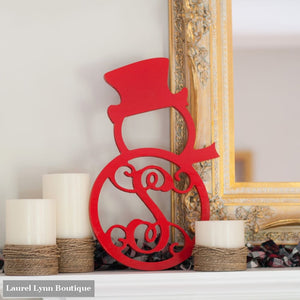 Monogram Wall Art - Snowman - ALWD-SNMAN - Viv & Lou