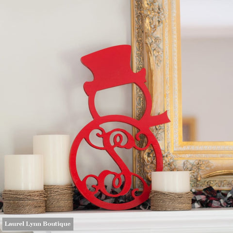 Monogram Wall Art - Snowman - ALWD-SNMAN - Viv & Lou