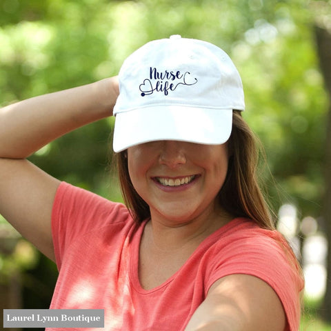Nurse Life White Cap - M190VL-WHT-SNL - Laurel Lynn Boutique