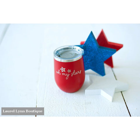 Oh My Stars Wine Tumbler - TWB12-STARS-RED - Viv & Lou