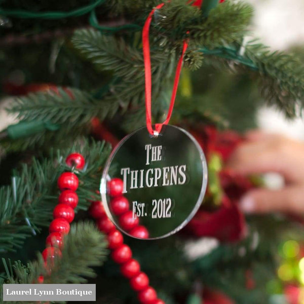 Oval Mirrored Acrylic Ornament - Wholesale Boutique - Blairs Jewelry & Gifts