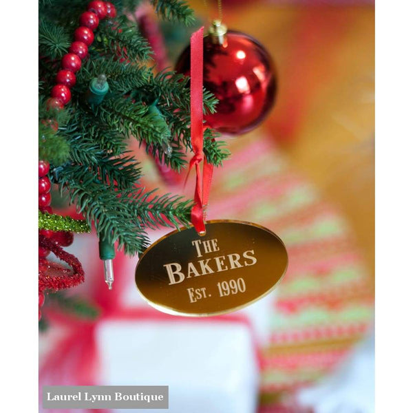 Oval Mirrored Acrylic Ornament - Wholesale Boutique - Blairs Jewelry & Gifts