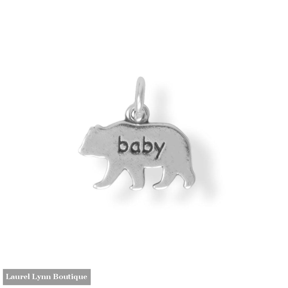 Oxidized baby Bear Charm - 74699 - Laurel Lynn Boutique