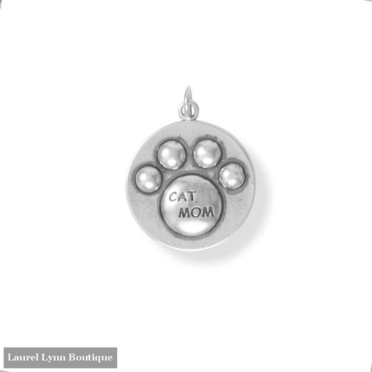 Oxidized Cat Mom Charm - 74704 - Laurel Lynn Boutique