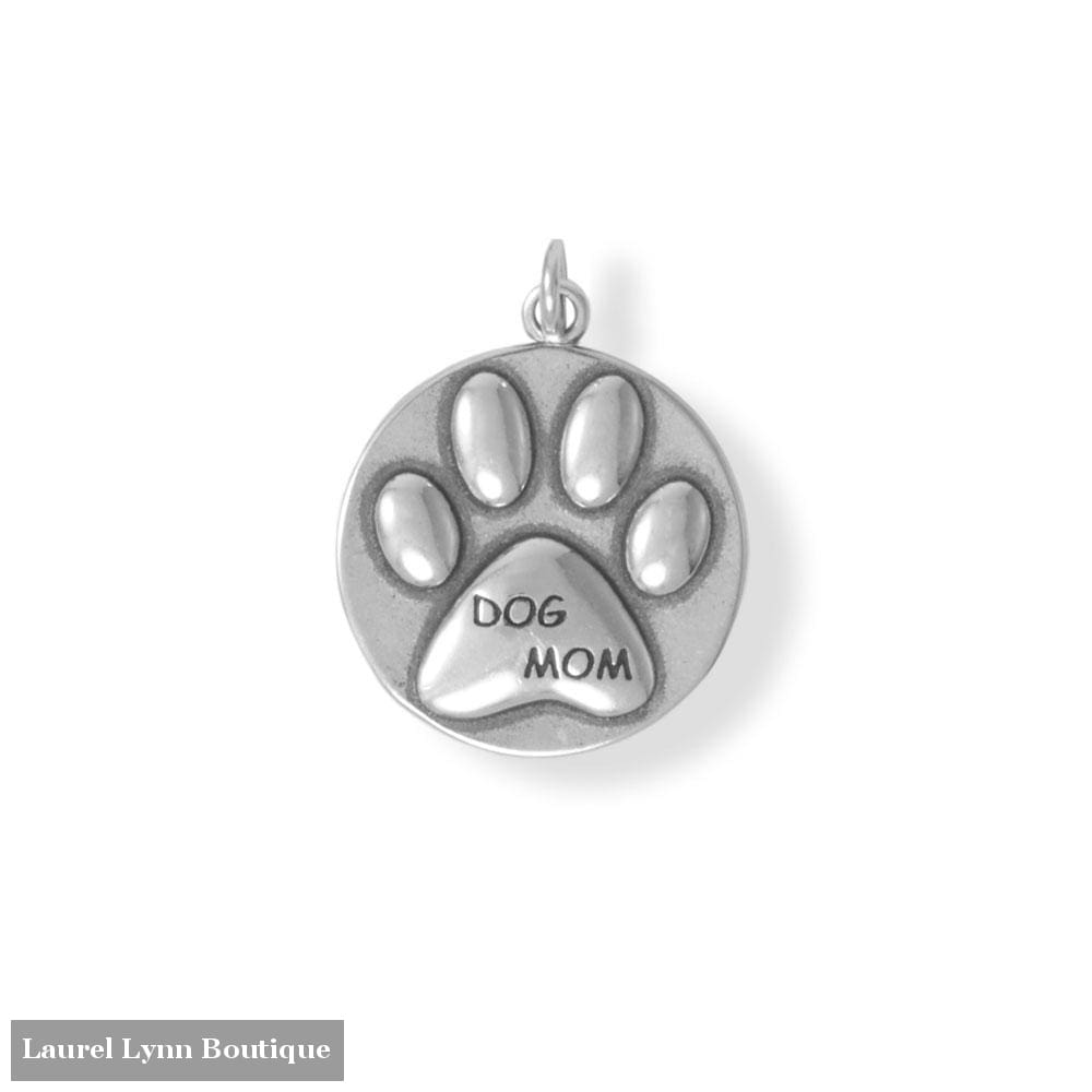 Oxidized Dog Mom Charm - 74705 - Laurel Lynn Boutique
