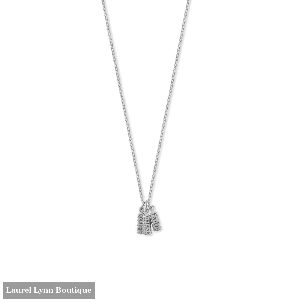Oxidized faith Tag Charm - 74785 - Liliana Skye