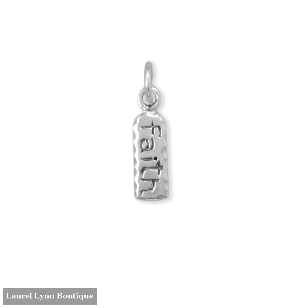 Oxidized faith Tag Charm - 74785 - Liliana Skye