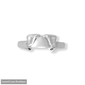 Oxidized Floppy Dog Ear Wrap Ring - 83950-LG - Liliana Skye