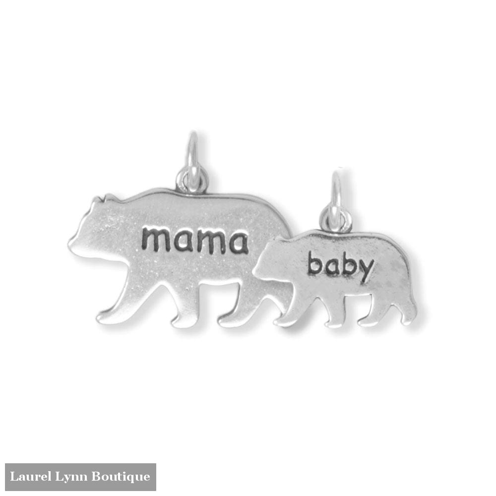 Oxidized mama Bear Charm - 74698 - Laurel Lynn Boutique
