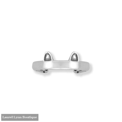 Oxidized Perky Cat Ear Wrap Ring - 83949-LG - Liliana Skye
