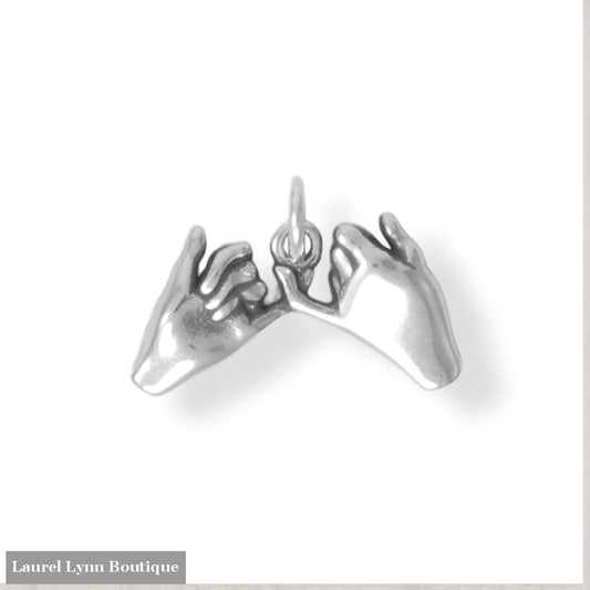 Oxidized Pinky Promise Charm - 74708 - Laurel Lynn Boutique