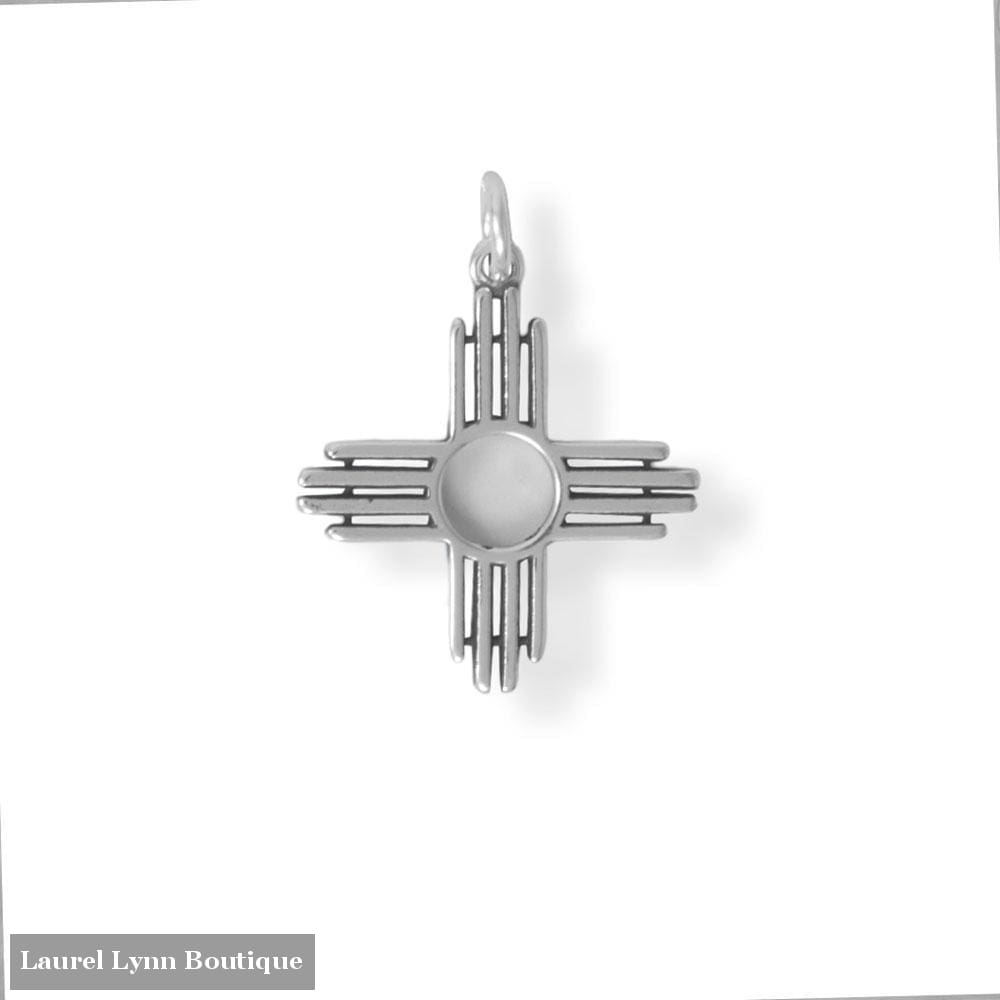Oxidized Zia Symbol Charm - 74703 - Laurel Lynn Boutique