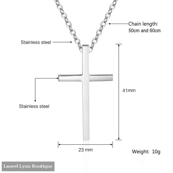 Personalized Cross Necklace - Ne101866 - Laurel Lynn Boutique
