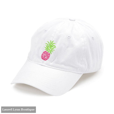 Pineapple White Cap - M190VL-WHT-PINE - Viv & Lou