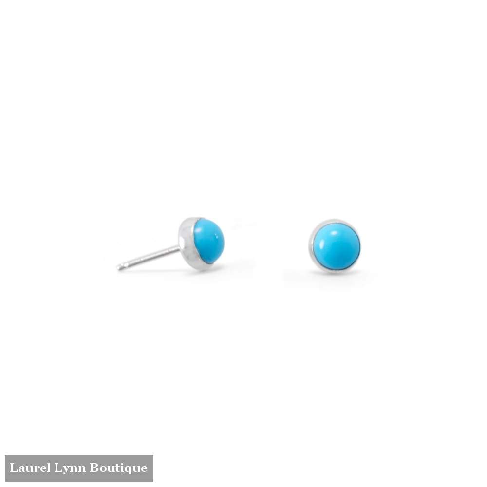 Reconstituted Turquoise Button Studs - Liliana Skye - Blairs Jewelry & Gifts