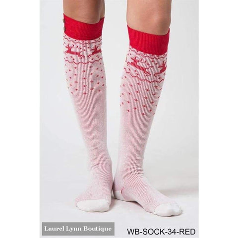 Reindeer Boot Socks - Simply Noelle - Blairs Jewelry & Gifts