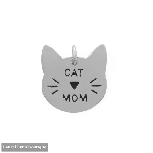 Rhodium Plated Cat Mom Charm - 74530 - Liliana Skye