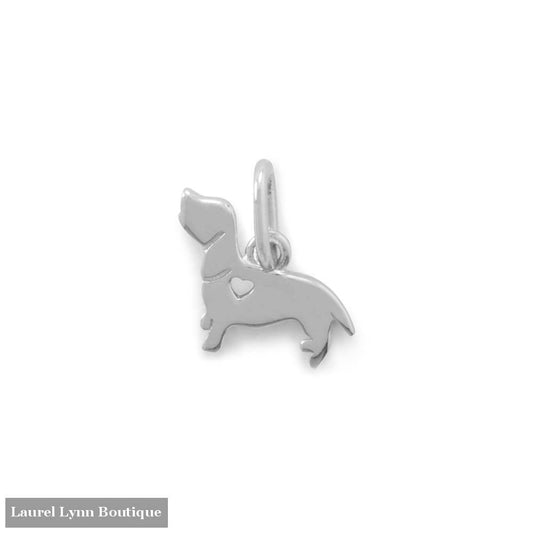 Rhodium Plated Darling Dachshund Dog Charm - Liliana Skye - Blairs Jewelry & Gifts