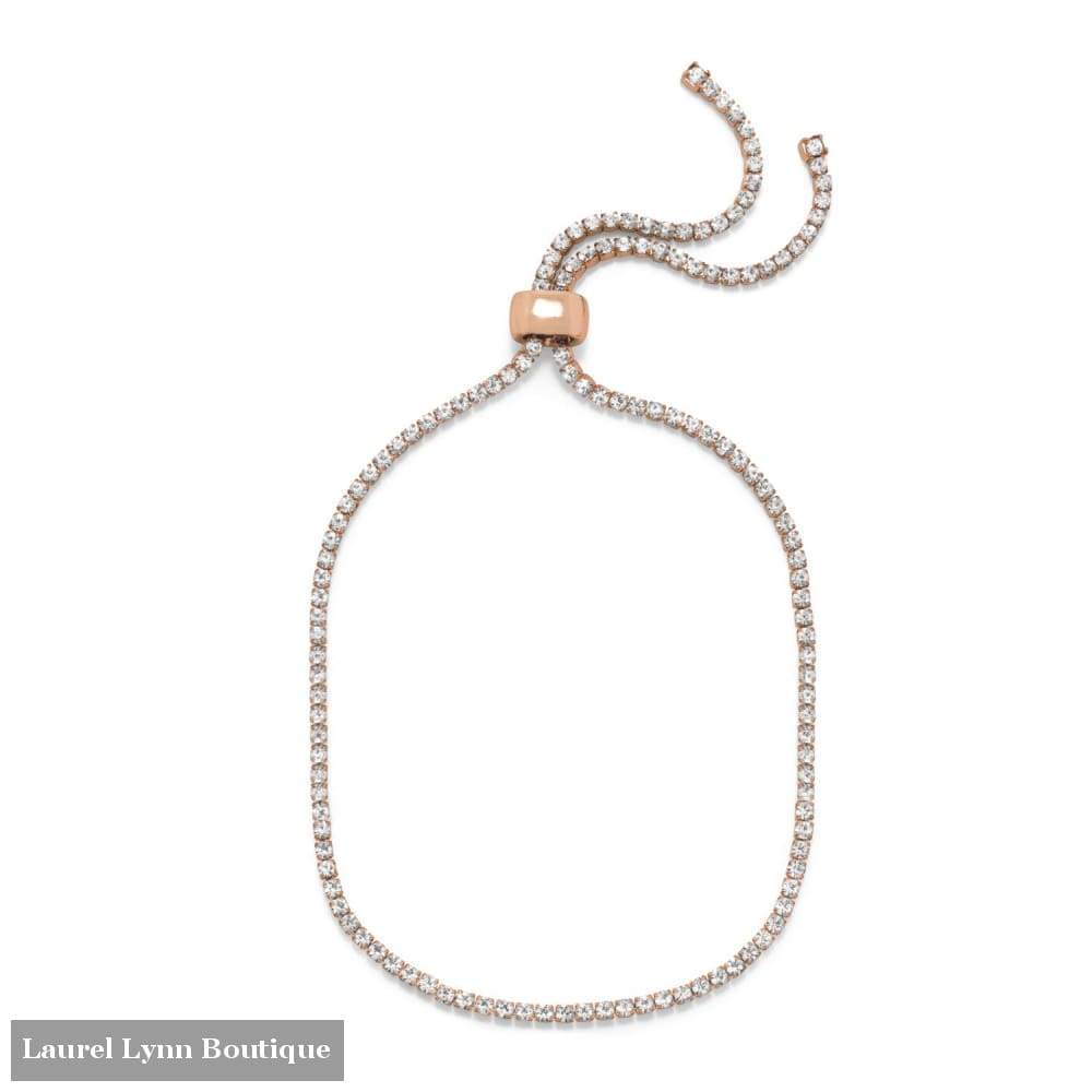 Rose Gold Tone Crystal Bolo Fashion Anklet - Liliana Skye - Blairs Jewelry & Gifts