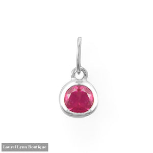 Round CZ July Birthstone Charm - 74646-JUL - Liliana Skye