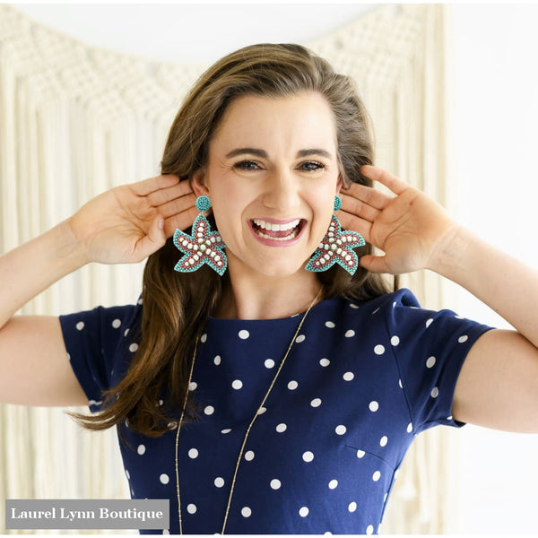 Salty Starfish Earrings - VLJ4012-SEAST - Laurel Lynn Boutique