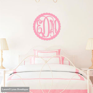 Scallop Design Monogram Wall Art - ALWD-SCALLOP - Viv & Lou