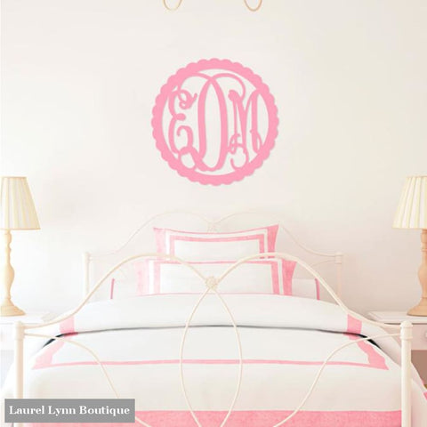 Scallop Design Monogram Wall Art - ALWD-SCALLOP - Viv & Lou