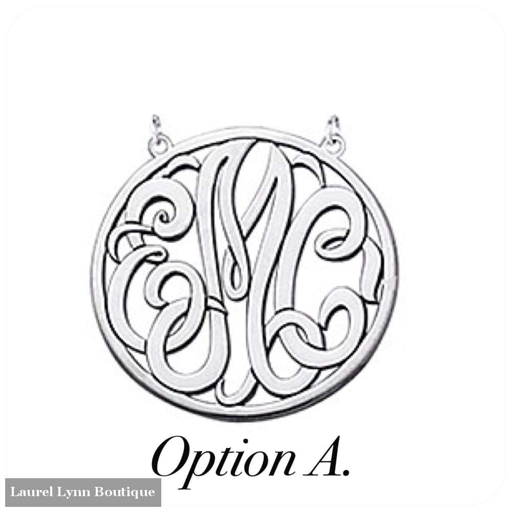Silver Monogram Necklace - Blairs Jewelry & Gifts - Blairs Jewelry & Gifts