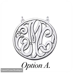 Silver Monogram Necklace - Blairs Jewelry & Gifts - Blairs Jewelry & Gifts