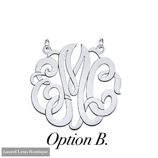Silver Monogram Necklace - Blairs Jewelry & Gifts - Blairs Jewelry & Gifts