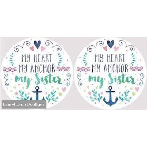 Sister Car Coaster Set #4054 - Clementine Design - Blairs Jewelry & Gifts