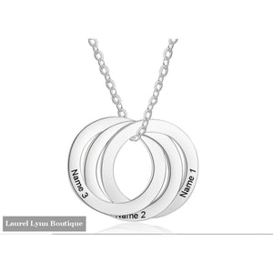 Stainless Steel 3 Name Mother’s Necklace - NE103036 - Jewelora