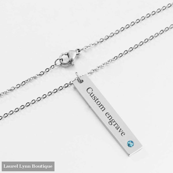 Stainless Steel Name Plate Bar Necklace - Jewelora - Blairs Jewelry & Gifts